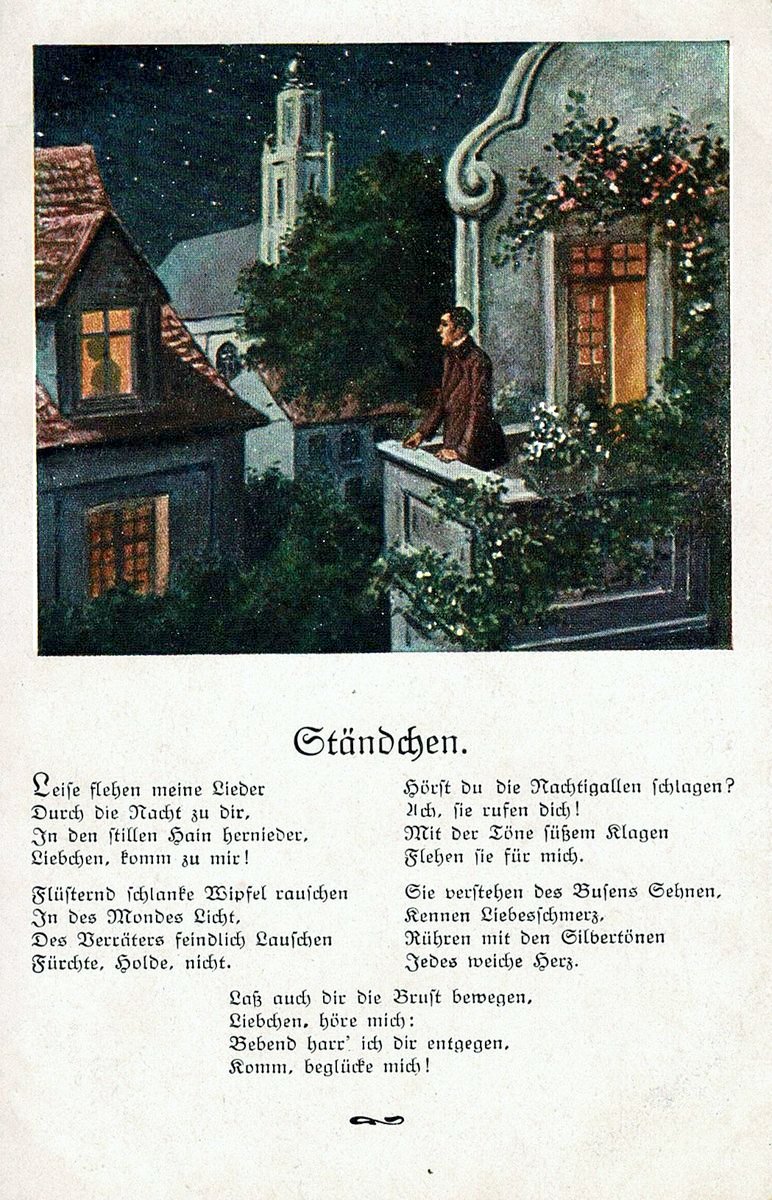 Schubert Ständchen Postkarte Schubert Ständchen Postkarte