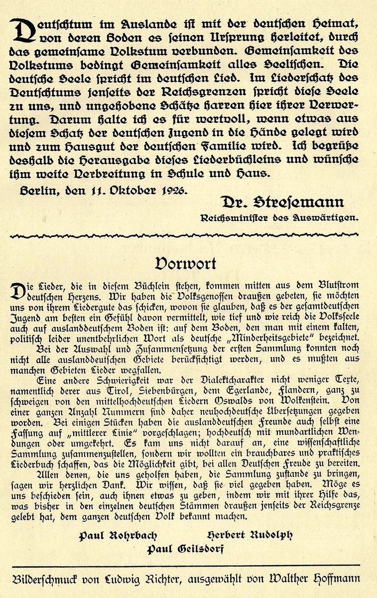 Das Auslandsdeutsche Vorwort