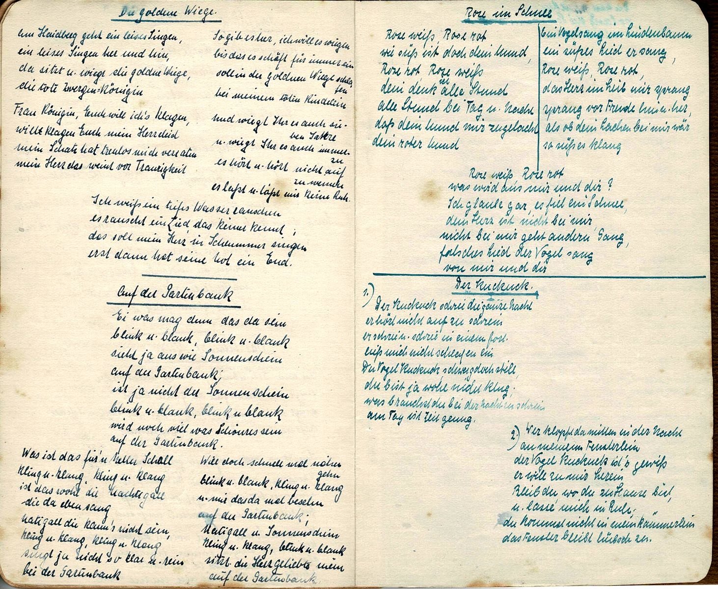 Deutschnationales Liederbuch handschr Lieder Deutschnationales Liederbuch handschr Lieder