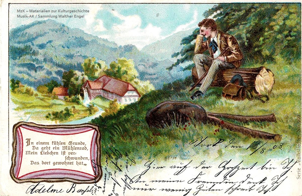 In einem kühlen Grunde, Postkarte, gelaufen 1903 In einem kühlen Grunde 1903
