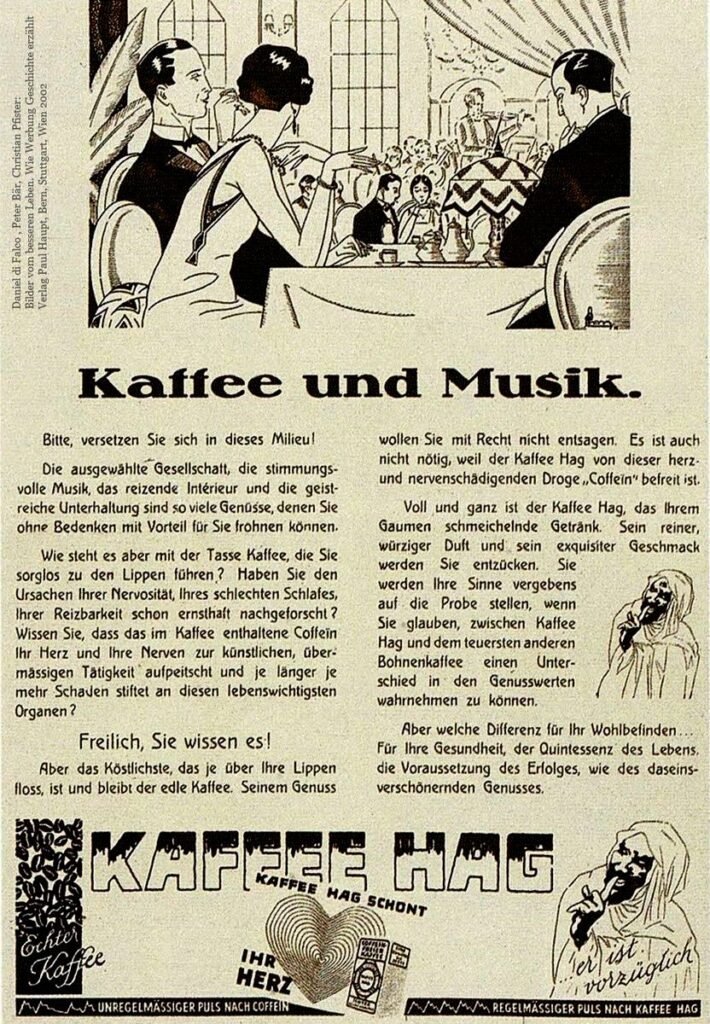Kaffee Hag Cafehaus Musik 1927