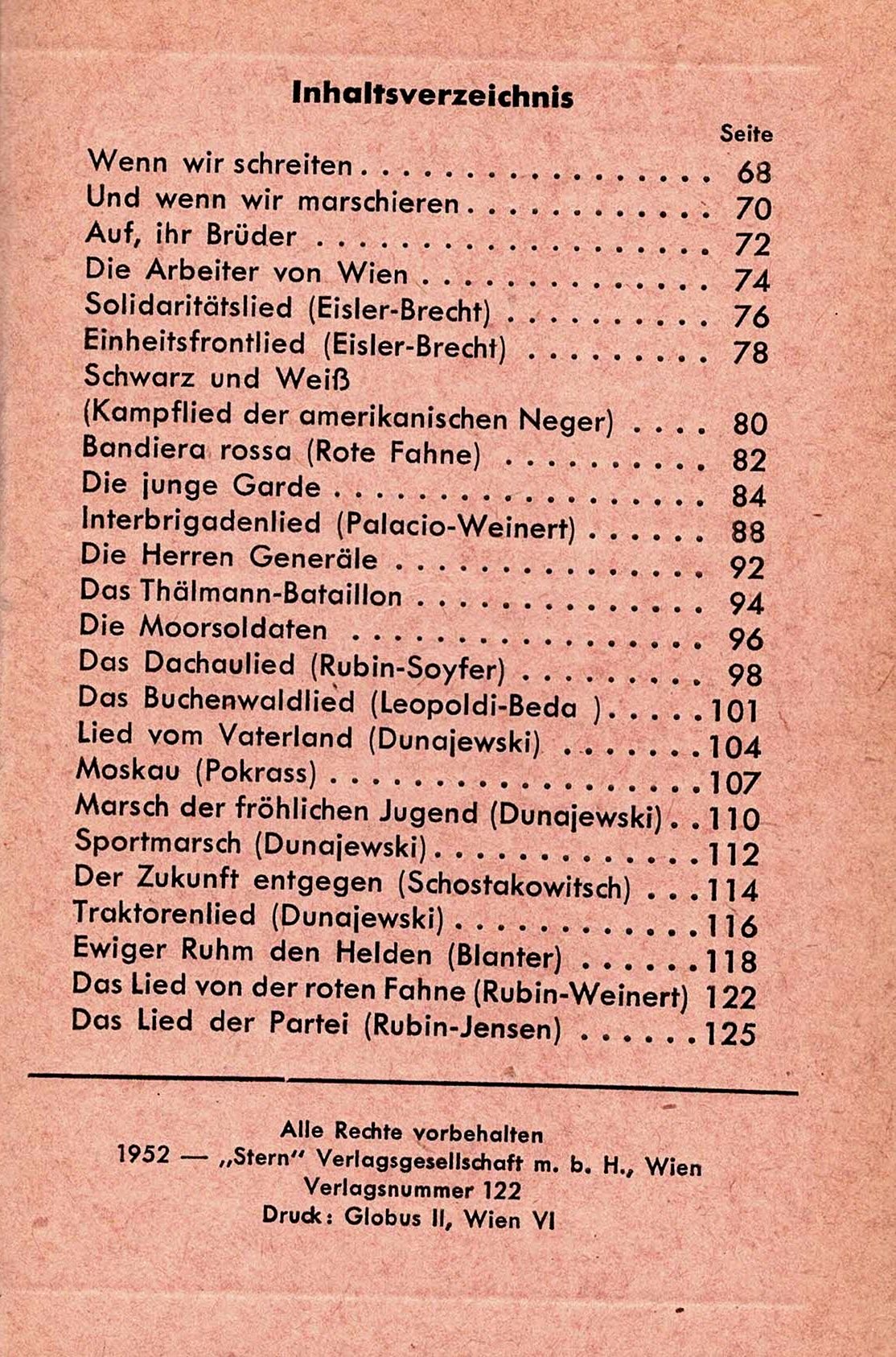 Wenn wir schreiten Inhalt