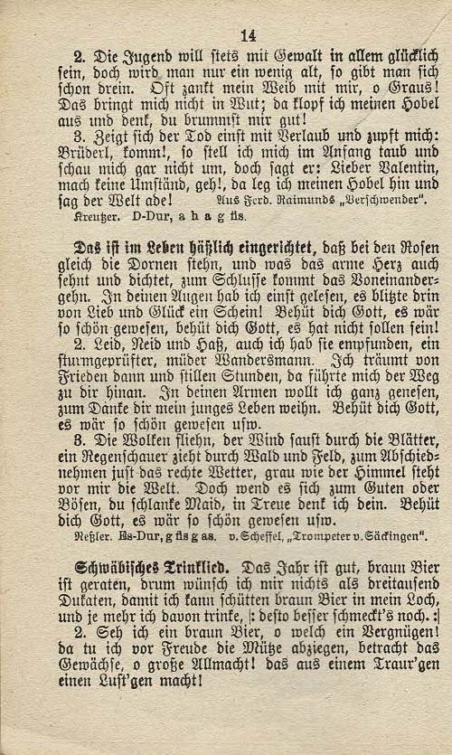Kleines Taschenliederbuch 14 Kleines Taschenliederbuch 14