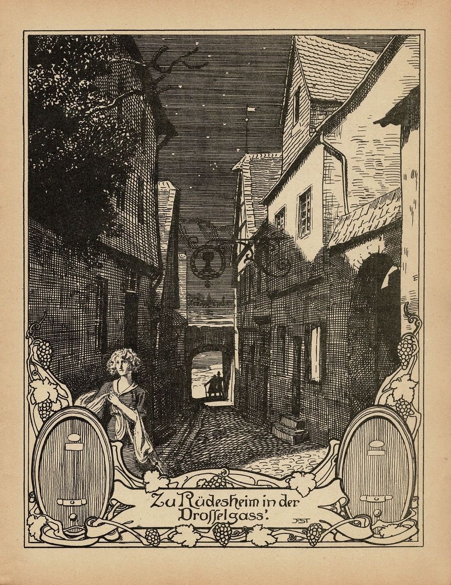 Zu Rüdesheim Illustration Franz Stassen Zu Rüdesheim Illustration Franz Stassen
