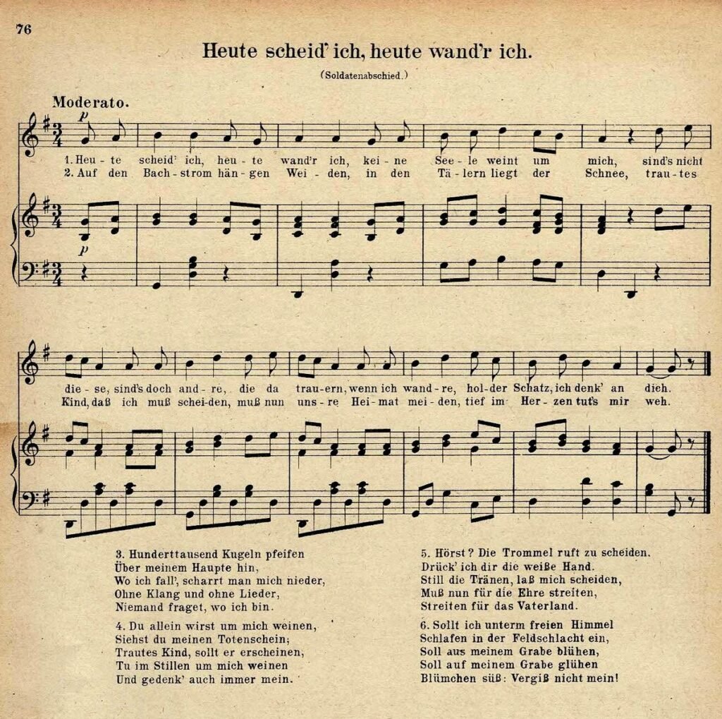 Heute scheid ich heute wandr ich