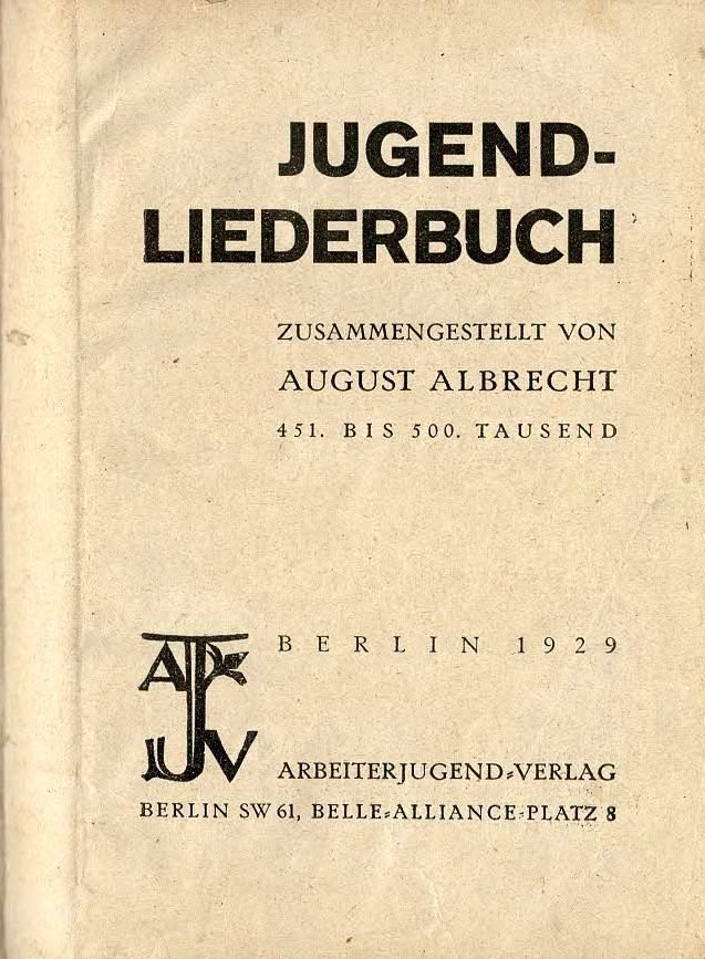 Jugendliederbuch Innentitel