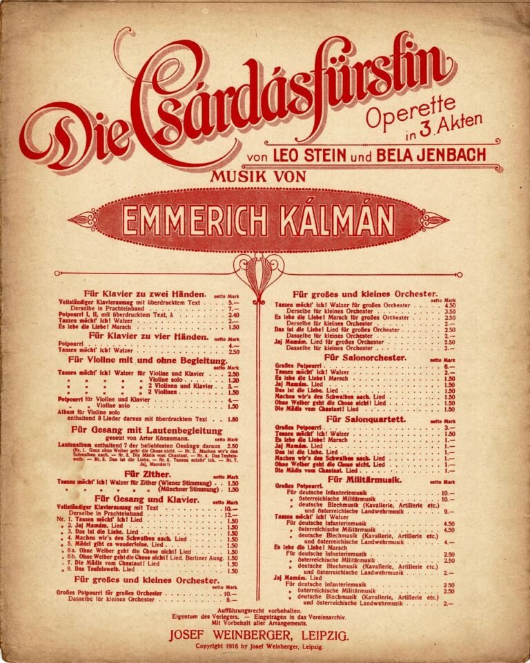 1916 Die Csardasfürstin Pot1 Titel
