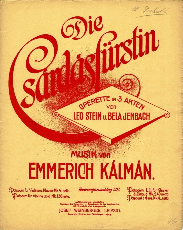 1916 Die Csardasfürstin Pot2 Titel