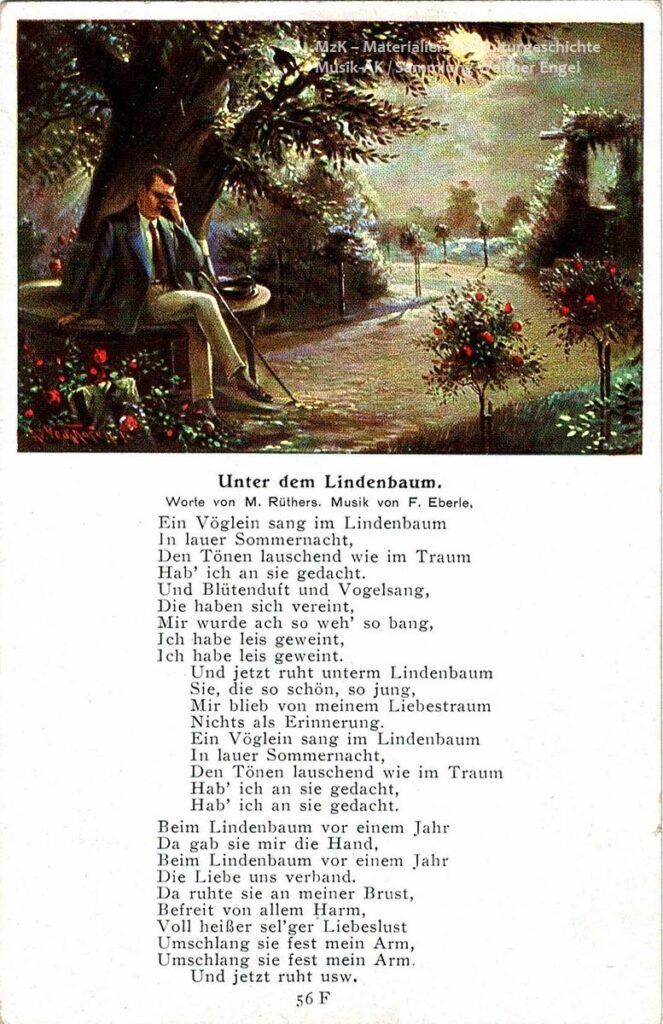 Unter dem Lindenbaum Karte ohne Jahr