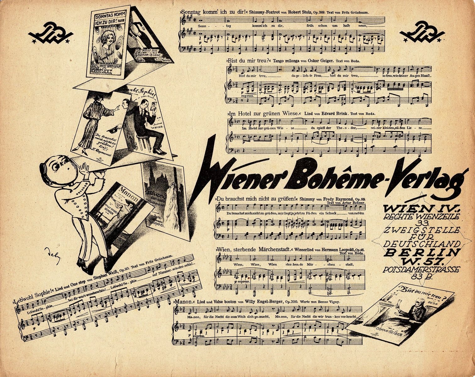 1923 Tutankhamen Werbung von Dely
