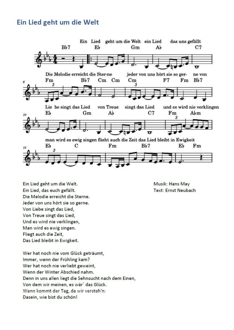 Ein Lied geht um die Welt