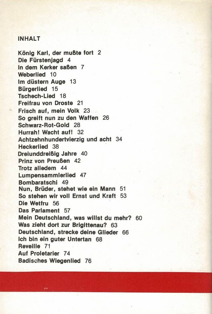 Lieder der Revolution Inhalt Lieder der Revolution Inhalt