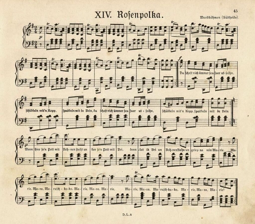 Rosenpolka Noten