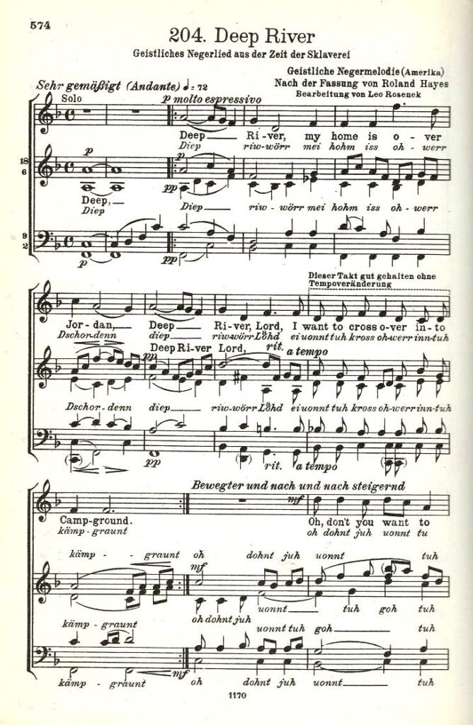 Deep River Chorsammlung DAS 574