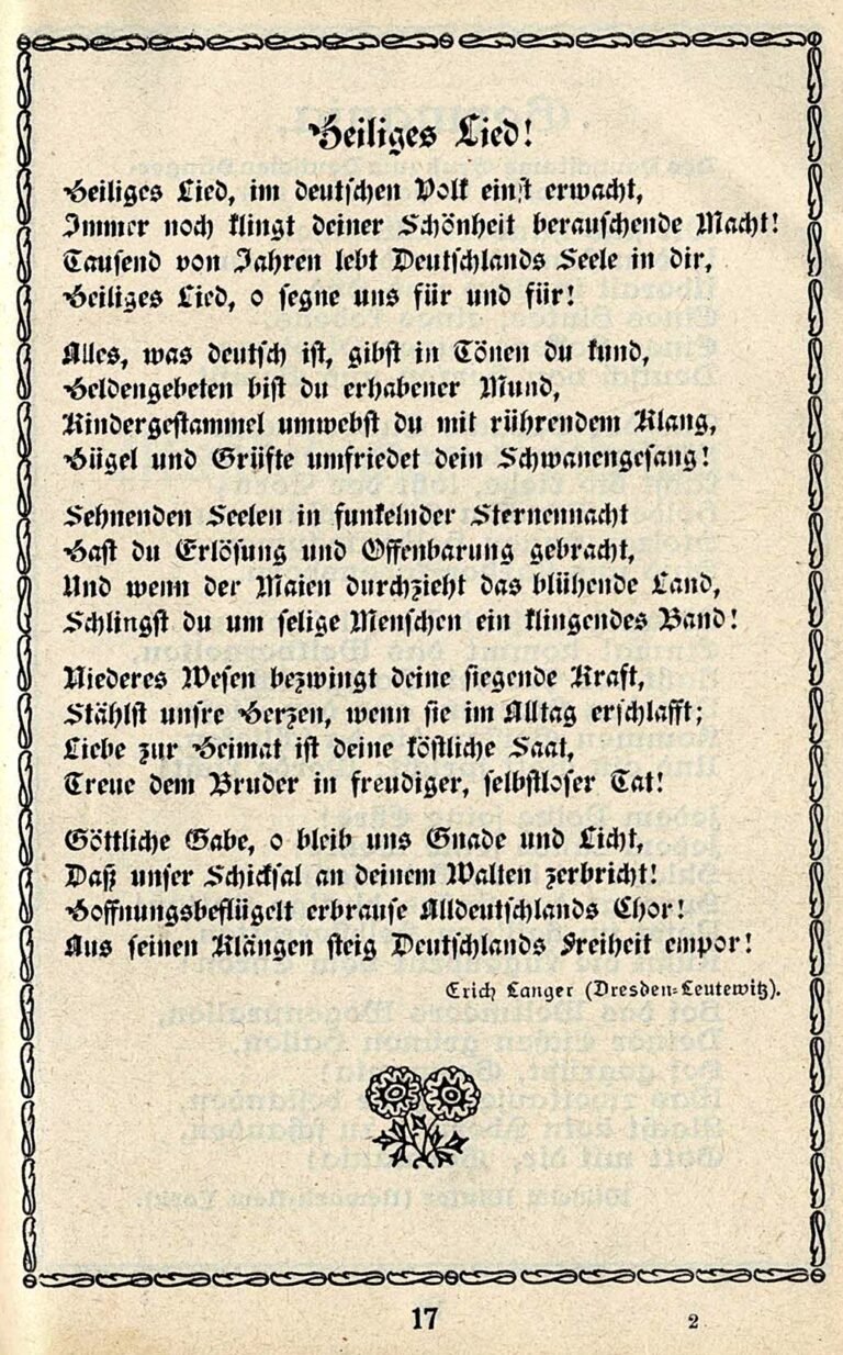 Heiliges Lied Erich Langer Dresden